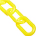 Mr. Chain Heavy-Duty Plastic Barrier Chain Reel, Yellow, 2-Inch Link Diameter,