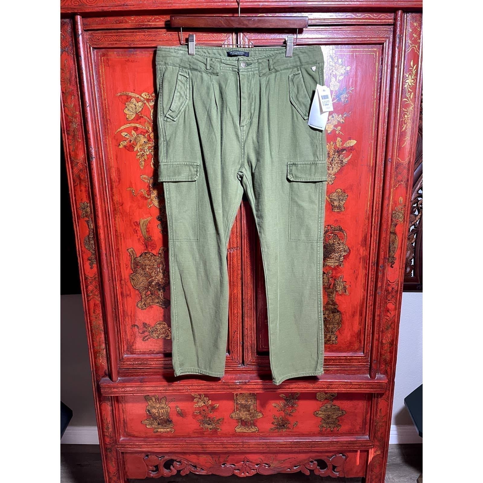 NWT Scotch & Soda Olive Green Cargo Pants - L