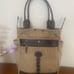 H.S TRASK Bozeman Montana Canvas twill Leather Mix Tote Shoulder bag