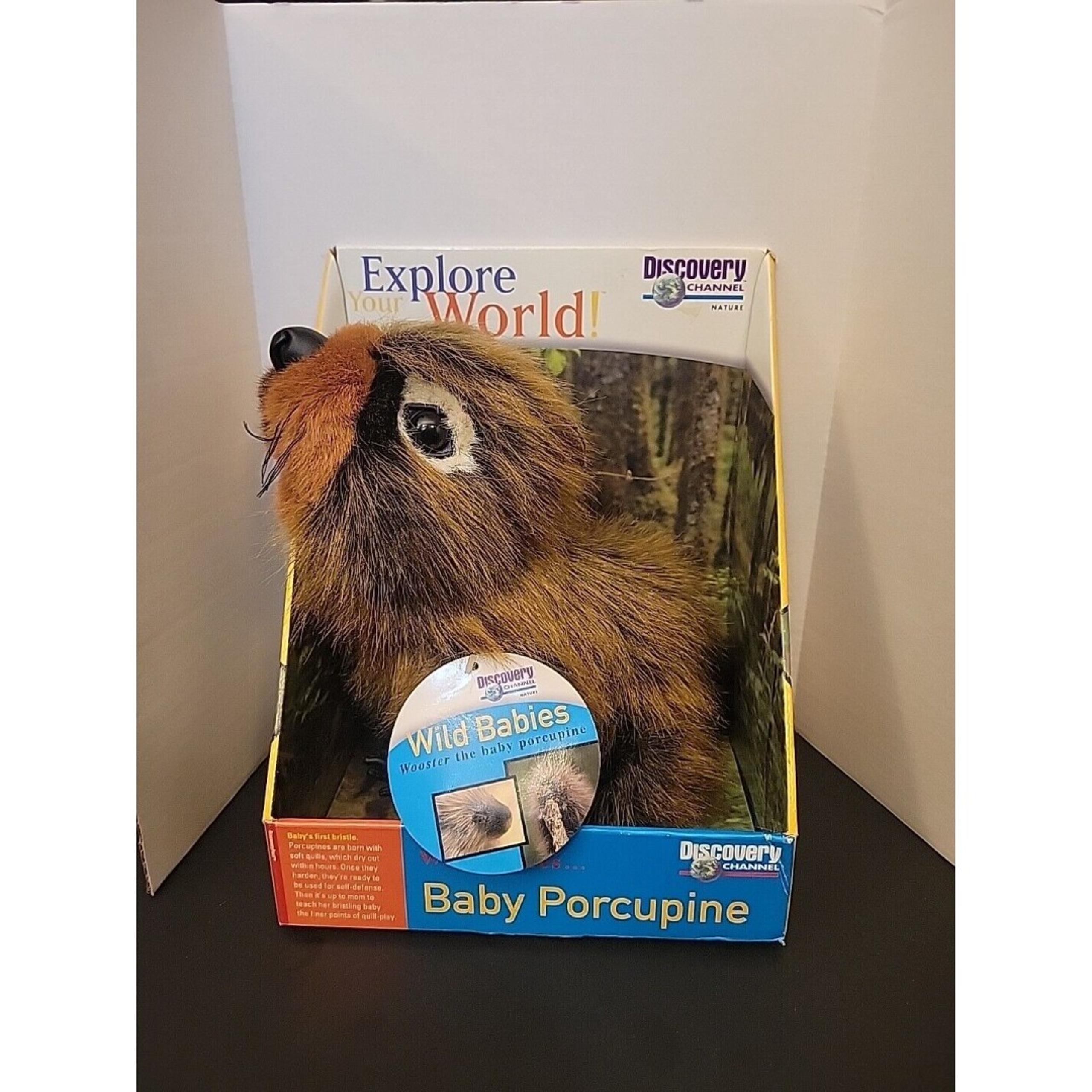 VTG Discovery Channel Wild Babies Wooster Baby Porcupine Plush Stuffed Animal