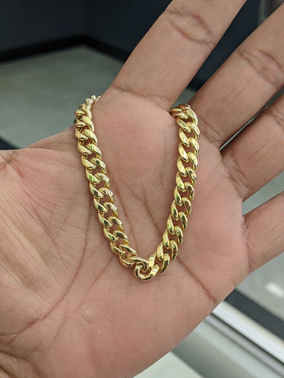 10kt real gold Miami cuban style bracelet