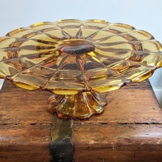 Vintage MCM Fenton Valencia Cake Pedestal