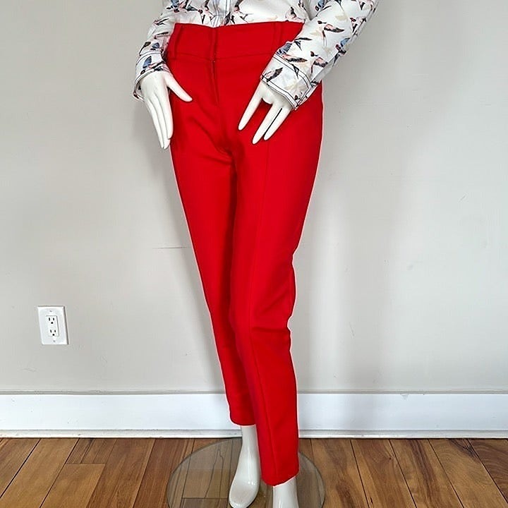 NWOT | Patrizia Pepe | Made in Italy Red Sexy Stretch Skinny Pants Low Rise IT42
