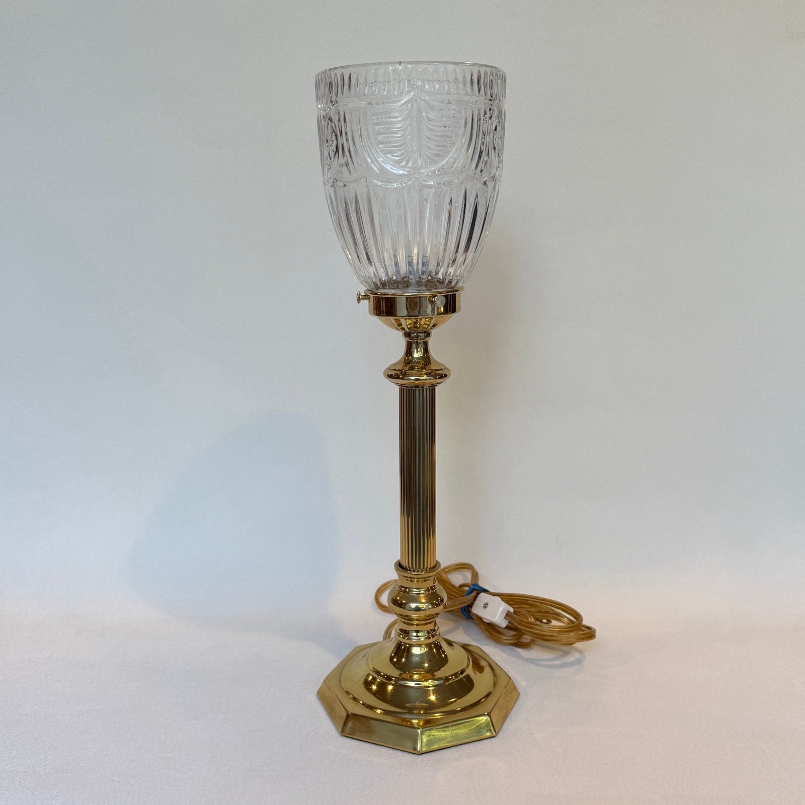 Brass Hurricane Torchiere Lamp