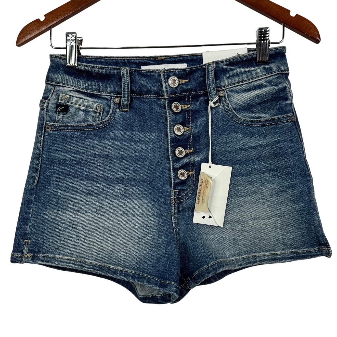 KanCan High Rise Button Fly Shorts Size 26 NWT
