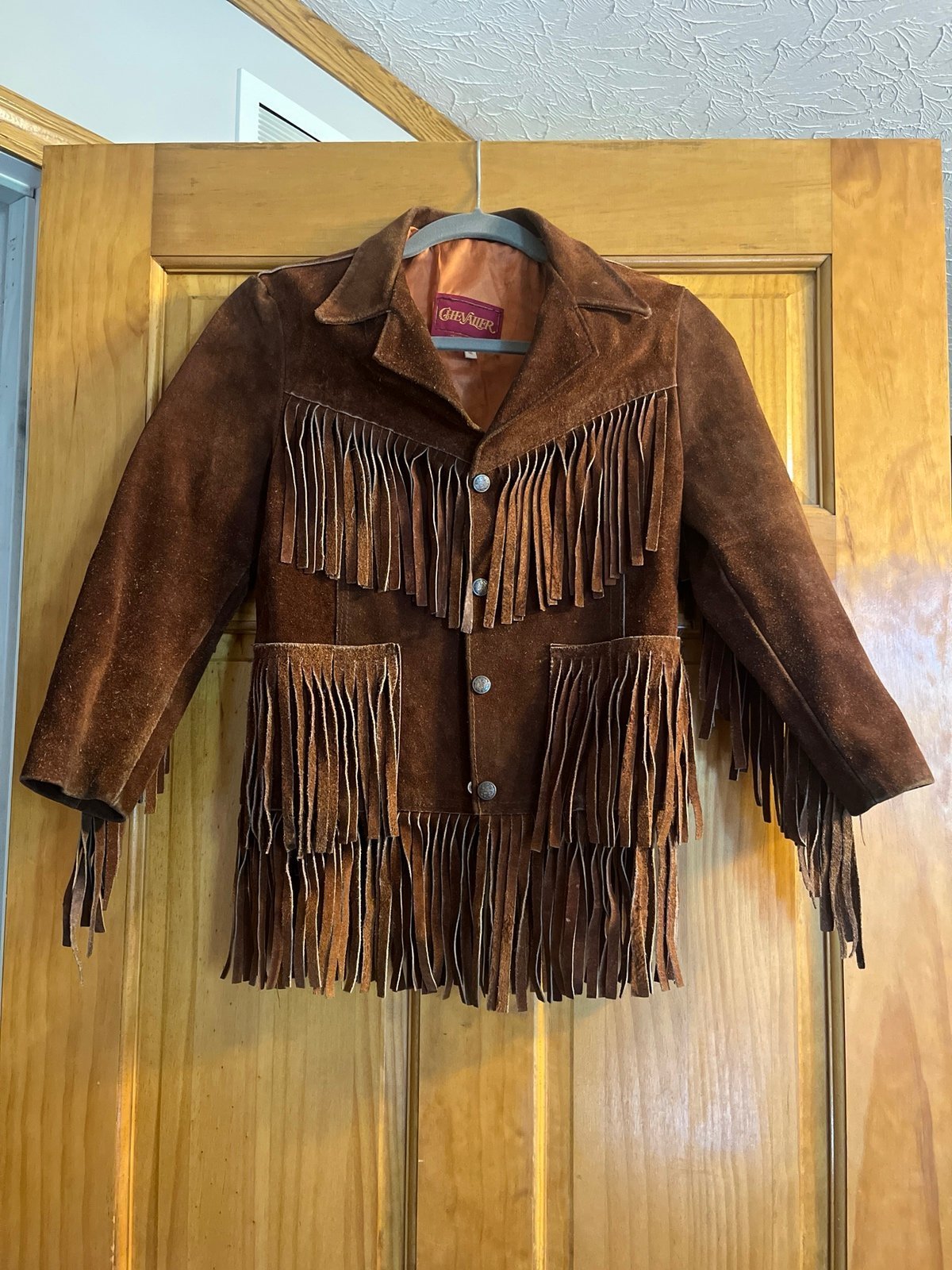 Vintage suede fringe jacket