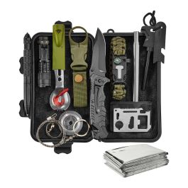 Emergency Survival Kit, 12-Piece Safety Gear for Workplace Protection