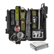 Emergency Survival Kit, 12-Piece Safety Gear for Workplace Protection