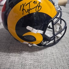 Kobie Turner signed autograph full size LA Rams throwback replica replica helmet
