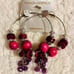 Huge Statement Pink/Purple Hoop Earrings