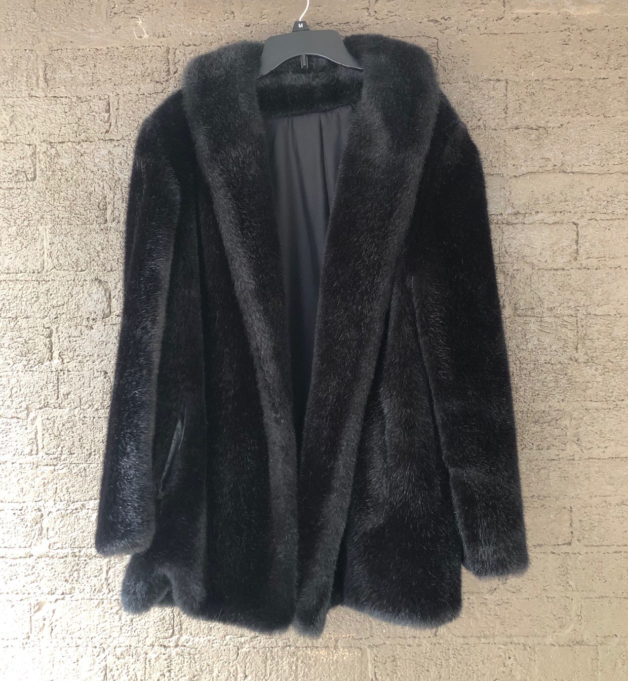 Vintage Mirage Faux Fur Open Overcoat