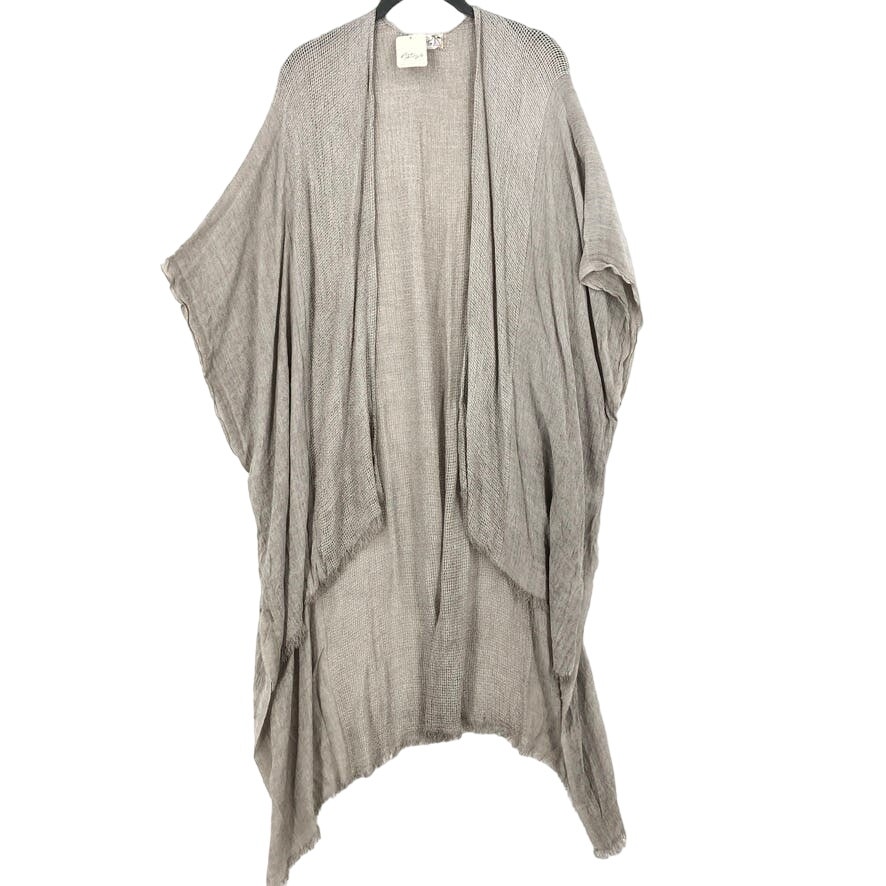 Free People Cardigan Sweater Long Women's One Size Beige Knit Cover Up Day Dream