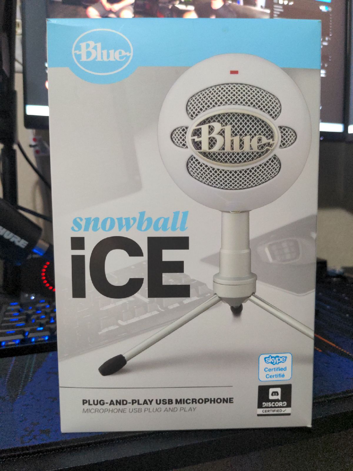 Blue snowball ice microphone