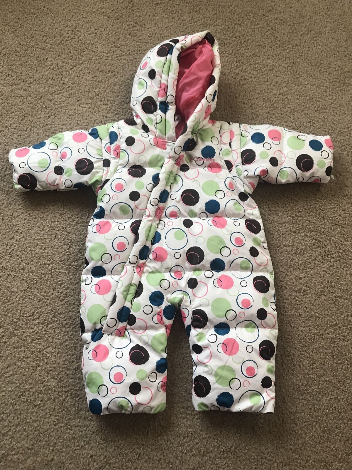 Columbia Baby Girls 3/6M Snowsuit Hooded Down Puffer