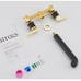 SITGES Polished Gold and Black Solid Brass Wall Mount Bathtub Faucet,10 High Fl