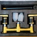 SITGES Polished Gold and Black Solid Brass Wall Mount Bathtub Faucet,10 High Fl
