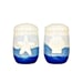 4 Pieces Ceramic Coastal Ombre Seashell Blue Ivory Kitchen Collection Set