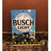 2- busch light beer tins metal farmers can signs