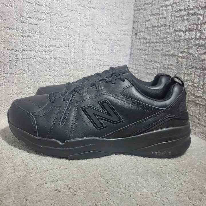 New Balance 608 Men's Size 13 4E Black Leather Lace Up Athletic Shoes MX608AB5