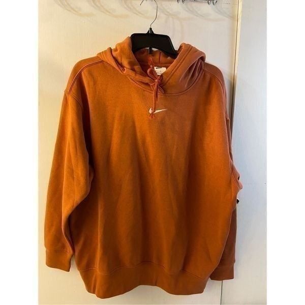 Nike swoosh orange rust color hoodie medium