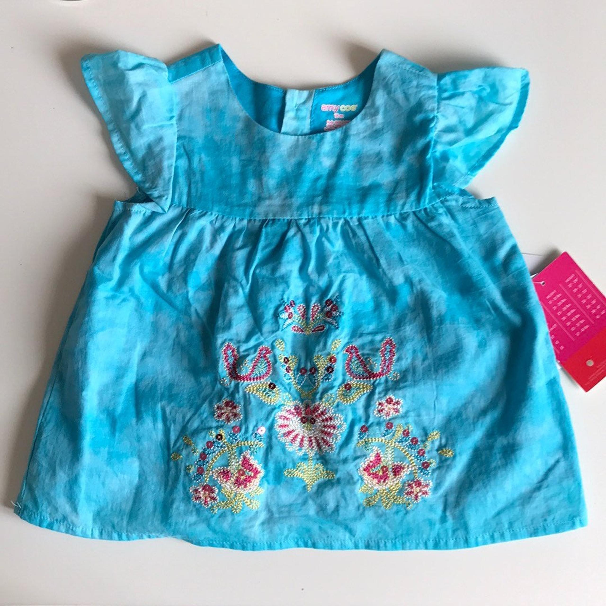 NWT Blue Baby Girl Dress By Amy Coe