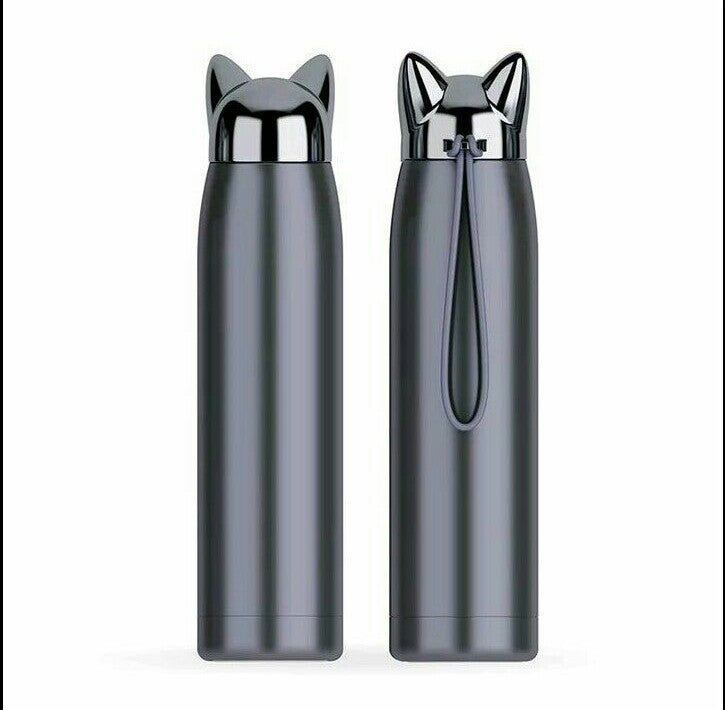 Navy Blue Fox Stainless Steel H2O Bottle