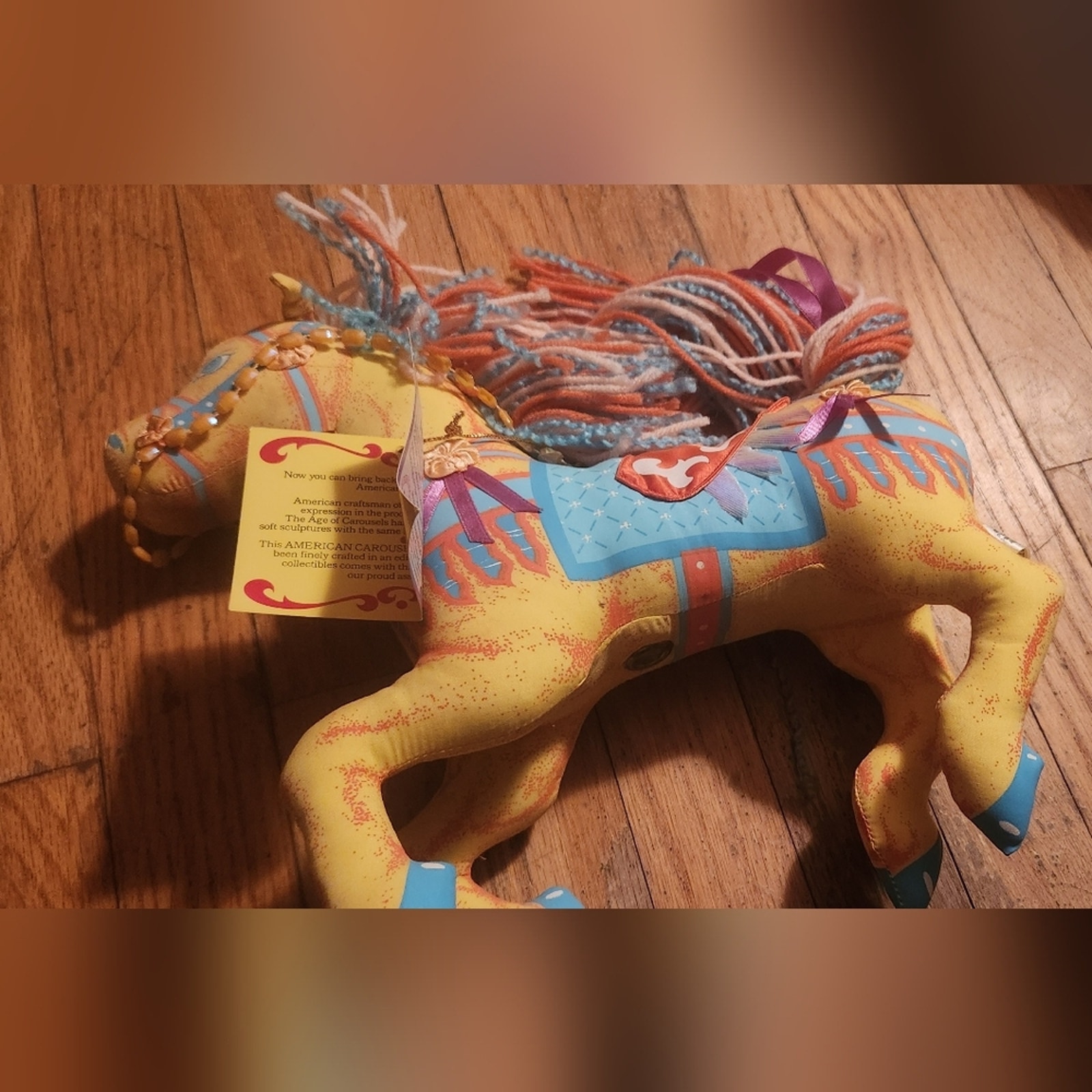 Vintage American Carousel Classics Horse Herrington Galleries Yellow 1993 RARE