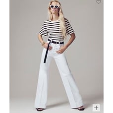 NWT J.Crew Women's Wide-leg White Denim Jeans BM338 size 32 JR128