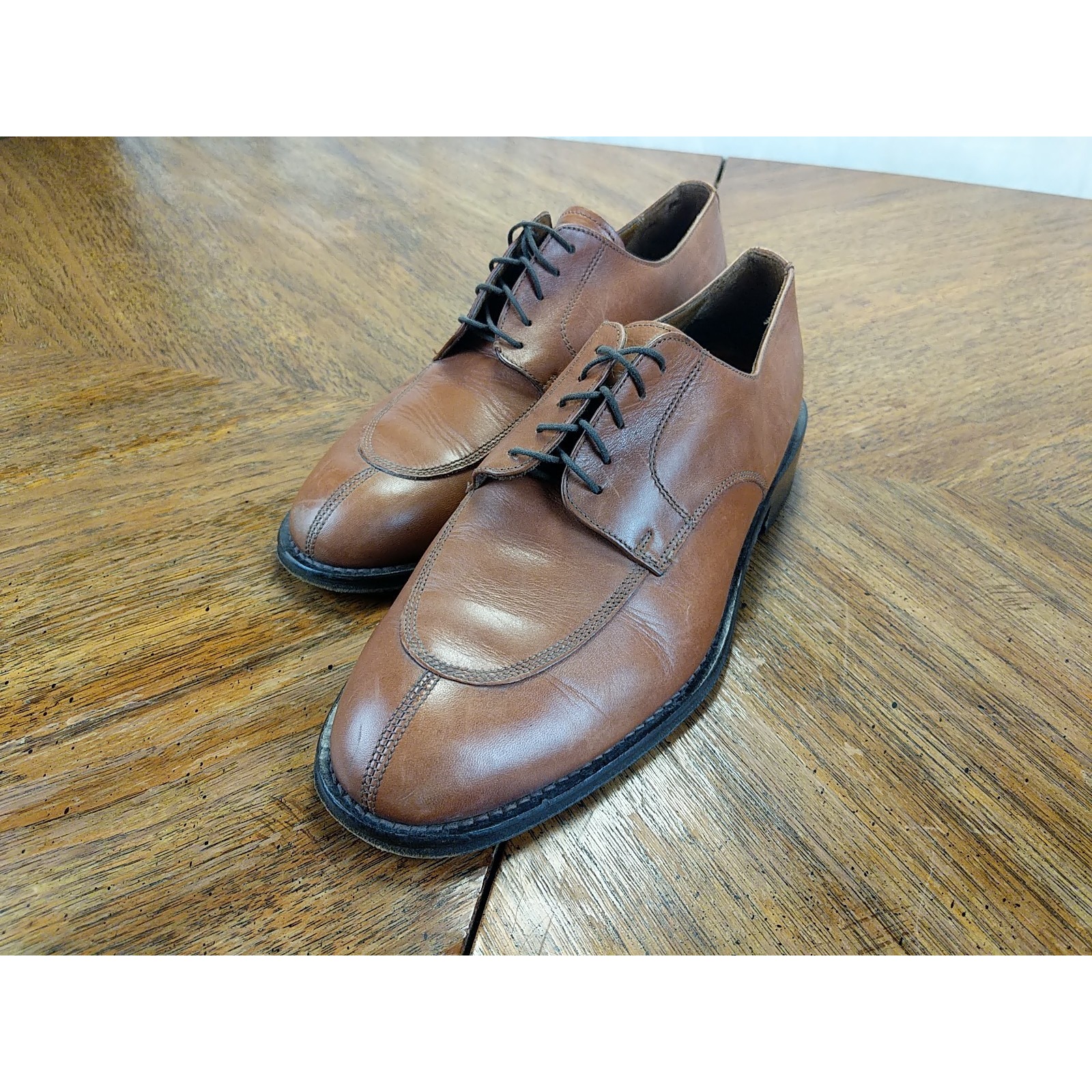 Stone Haven Men's Shoes Italian Oxford Brown Leather Size US 9D