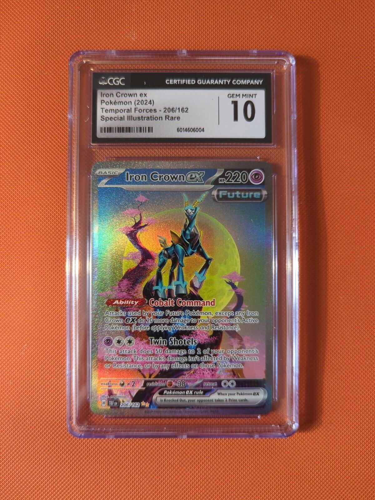 Pokemon Iron Crown ex 206/162 Sv05: Temporal Forces ~ CGC 10