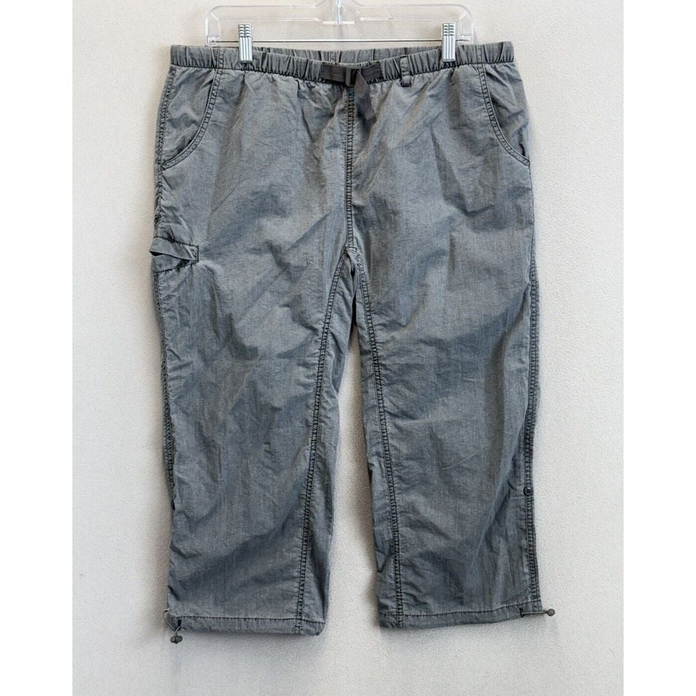 North River Outfitters Women's Sz Large Charcoal Gray Nylon Outdoor Capri Pants