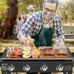 35 Inch Gas Griddle Cooking Station 4 Burner Flat Top Gas Grill Propane Fuelled