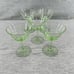 Uranium Set Of 5 1930’sGlass Wine Glasses Etched Vaseline Glass