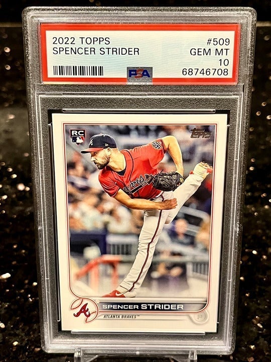 2022 Topps Spencer Strider Rookie RC #509 PSA 10 Gem Mint Atlanta Braves