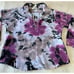 Victoria’s Secret XS Tie Dye Emroidered Love Pink Jersey 1/4 Zip Sweater