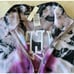 Victoria’s Secret XS Tie Dye Emroidered Love Pink Jersey 1/4 Zip Sweater