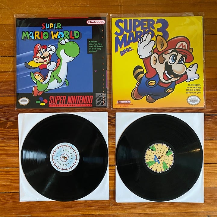 Super Mario World + Super Mario Bros 3 Vinyl Soundtracks Limited Zoetrope