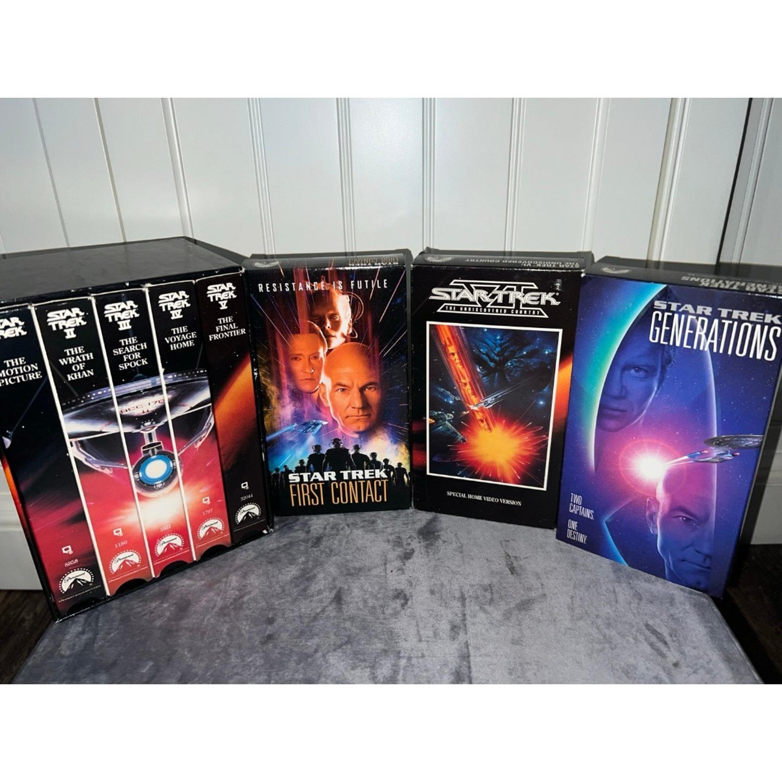 Lot 8 Star Trek Vhs Tapes Movies Khan Spock Voyage Final Frontier First Untested