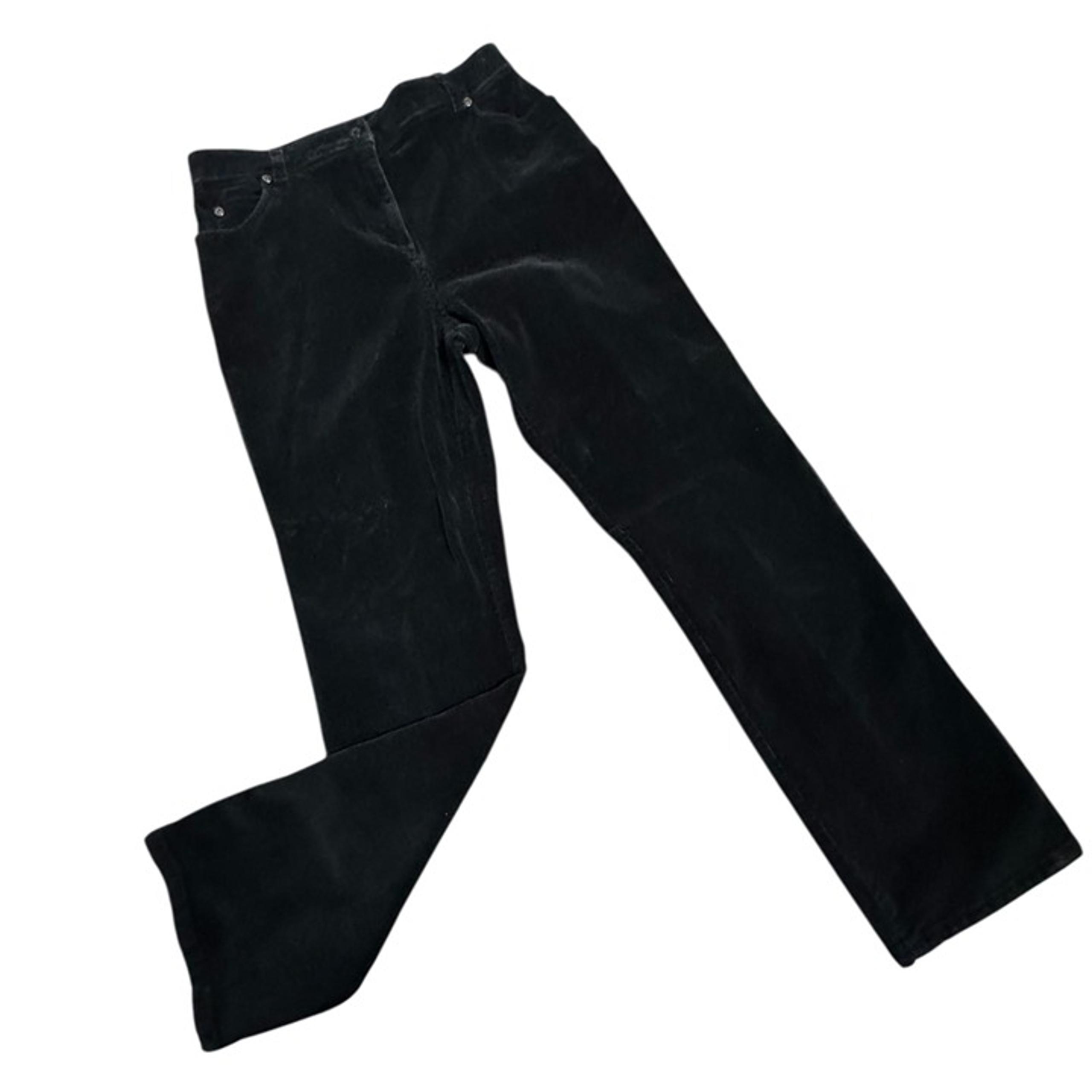 Woolrich Corduroy Black Pants Straight Leg Stretch Cotton Blend Women's Size 6