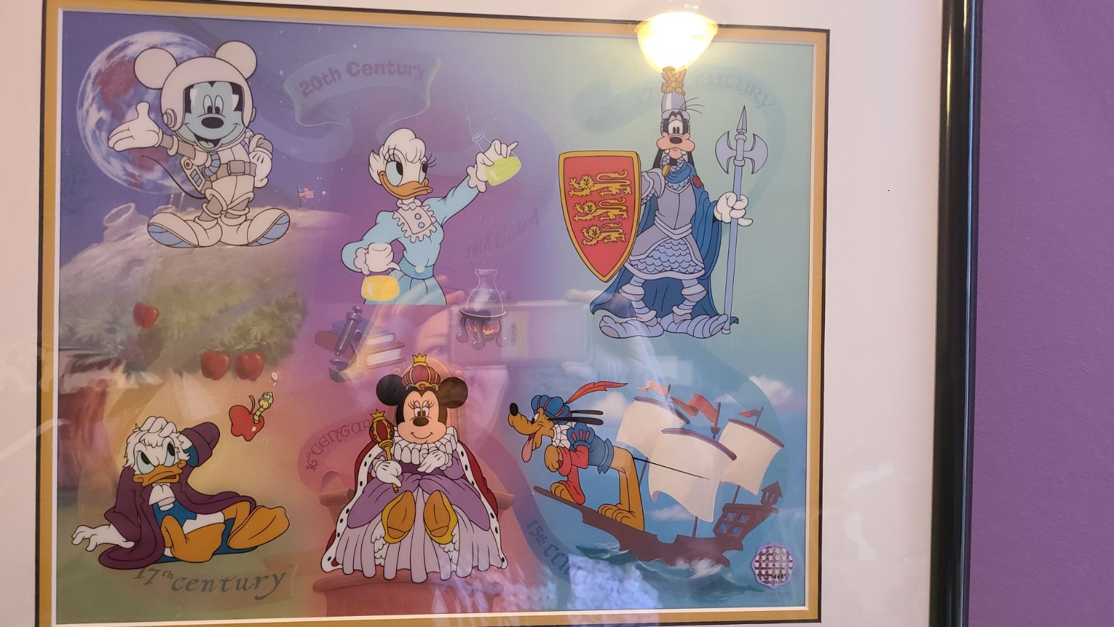 Disney Sericel Millennium Milestones COA LTD Mickey Minnie