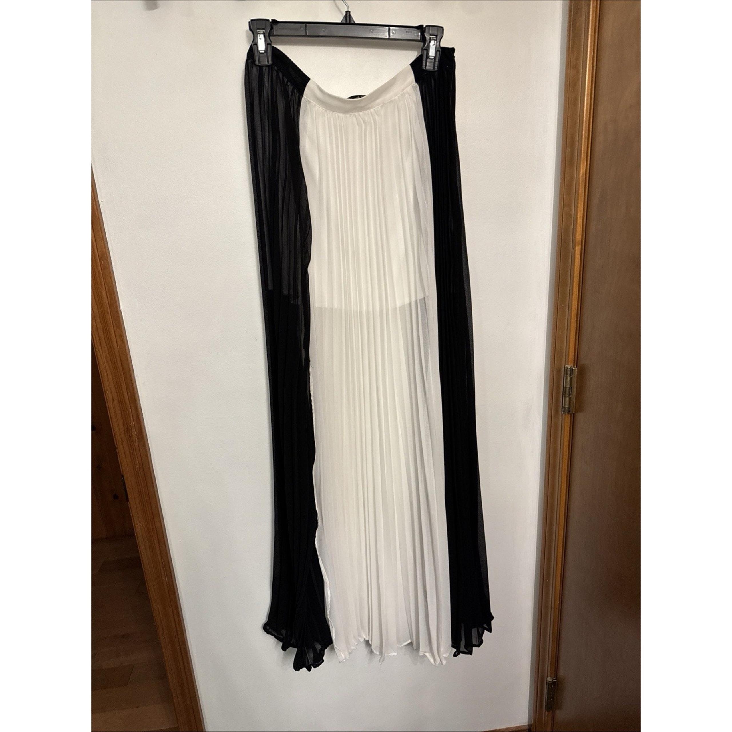 Ark & Co. Anthropologie Black And White Skirt Long Medium