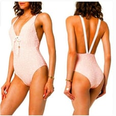 Onia Iona Pink Leopard One-Piece Swimsuit Size Small