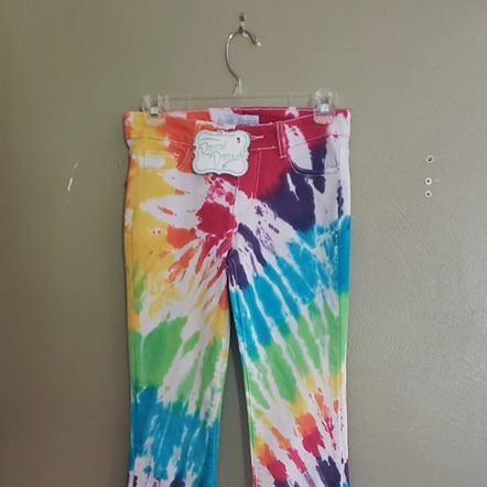 Get you groove on baby . Tye dye flare pants new with tags Ranch Dressin