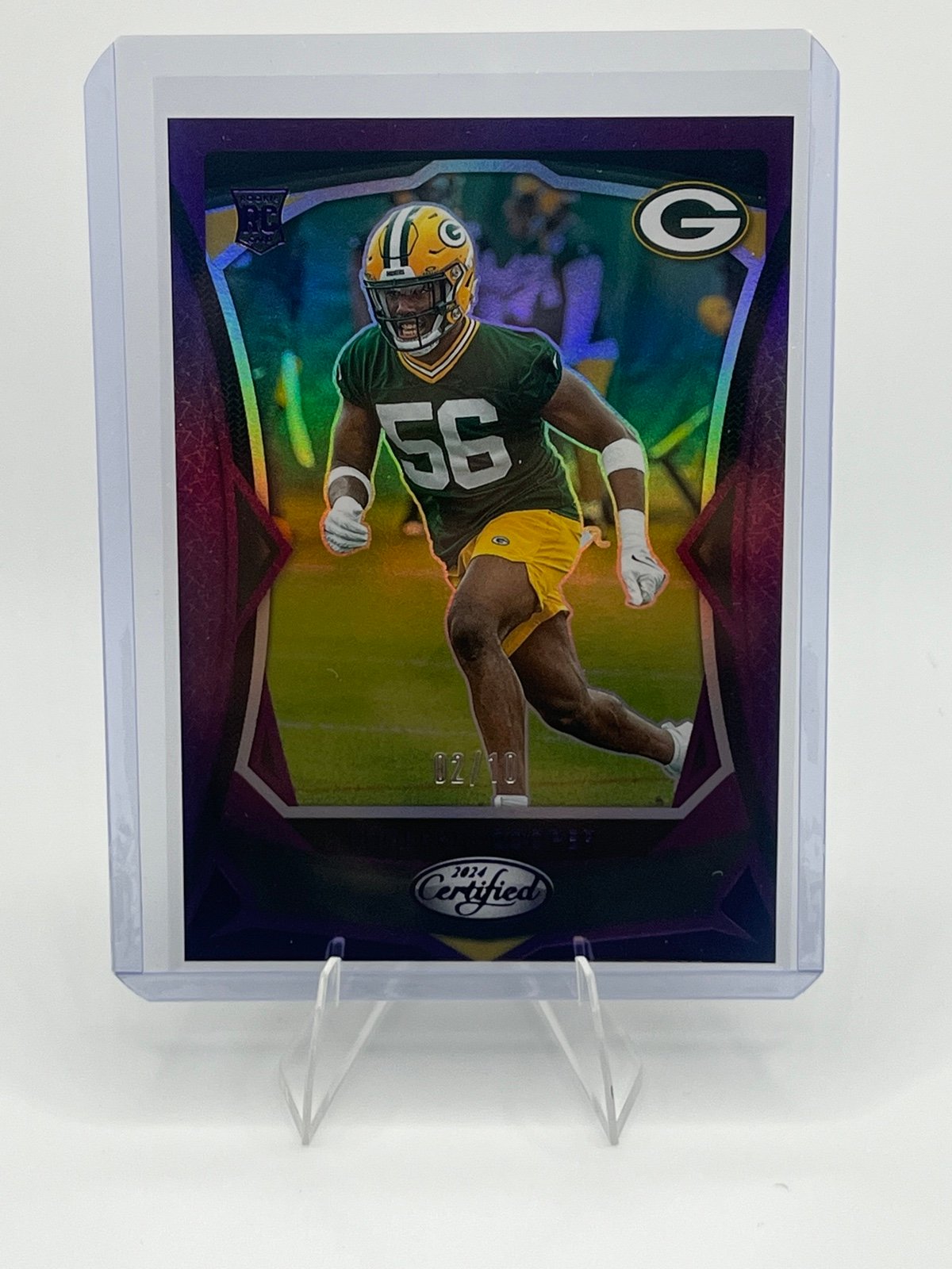 2024 Panini Certified Edgerrin Cooper Mirror PURPLE /10 Rookie RC Packers