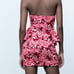 Zara Pink Floral Strapless Jacquard Mini Dress Bloggers Favorite Size Large