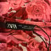 Zara Pink Floral Strapless Jacquard Mini Dress Bloggers Favorite Size Large