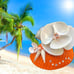 Tropical Wedding Cake Topper/Centerpiece