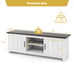 TV Stand for TVs up to 65 Media Console Center w/ Doors Cubbies Black