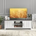 TV Stand for TVs up to 65 Media Console Center w/ Doors Cubbies Black