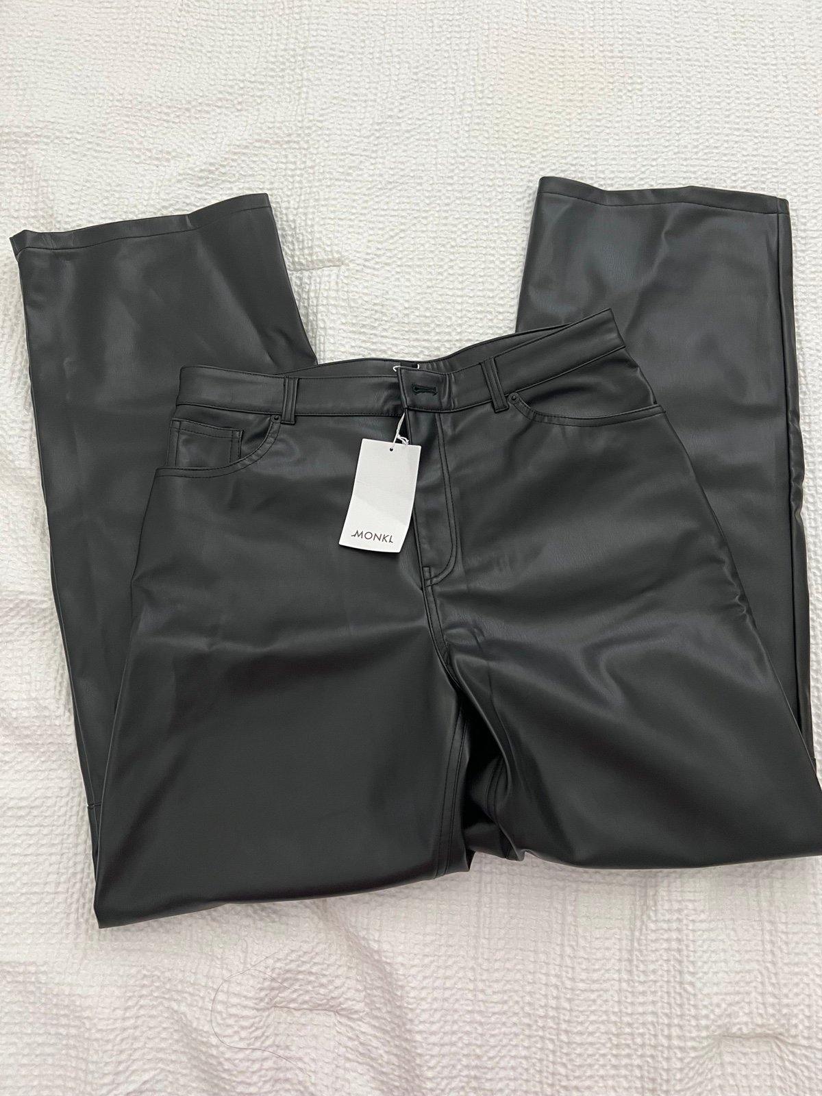 MONKI Faux Leather trousers - Size 40 NWT